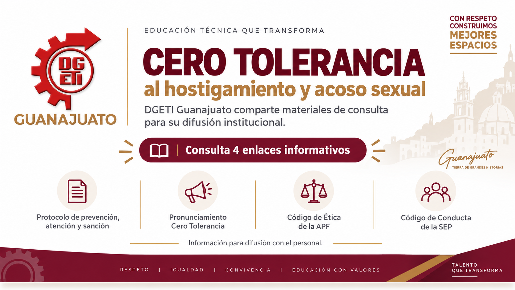 Cero Tolerancia al hostigamiento y acoso sexual